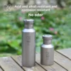 Keith Titan-Wasserflasche, Outdoor, Sport, Reisen, Camping, tragbar, auslaufsicher, mit Tasche, 400 ml / 550 ml / 700 ml Ti3032