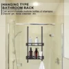 Carbon Stahl Dusche Caddy Hängen Bad Regale Organizer Nagel-freies Shampoo Halter Lagerung Regal Rack Badezimmer Korb Halter 4
