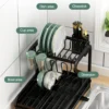 Geschirrtrocknen Rack 2/3-Tier Küche Organizer Geschirr Rack Drainboard Set Küche Zubehör Organisieren Arbeitsplatte Geschirr Lagerung 6