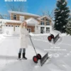 Handschieber zum Schneeentfernung mit Rädern, großes Schneeräumungswerkzeug, Fahrzeug, Schneeräumungsartefakt, Schneeräumungsmaschine für den Garten 5