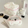 Korea Bogen Druck Frauen Make-Up Tasche Große Kapazität Tragbare Kosmetik Fall Für Reise Toilettenartikel Kosmetik Lagerung Tasche 2