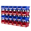 SucceBuy Aufbewahrungsbehälter, 24 Stück, stapelbarer Organizer, 12,7 x 10,2 x 7,6 cm, freistehendes, abgestuftes Regal für Garage, hängender Stapelbehälter