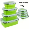 1/4PCS Falten Silikon Lunch Box Küche Kühlschrank Konservierung Box Umweltfreundliche Picknick Lagerung Box Stapelbar Platz Sparen
