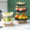 2/3 schicht Obst Platte Hause Wohnzimmer Kunststoff Snack Gericht Kreative Moderne Getrocknete Obst Korb Candy Dish Kuchen Stehen Salat schüssel 2