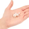 10-1000 teile/los 3-20mm Gerade Löcher Acryl Imitation Perle Beige Armband Runde Perlen Für DIY Handwerk schmuck Machen Liefert 4
