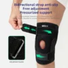 1PCS Professionelle Sport Sicherheit Knie Unterstützung Klammer Patella Knie Pads Loch Sport mit Metall Platte Schwarz 3