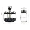 NEUE Einzelflasche Glasgefäß und Gewürzglas Set Rack Glas Gewürz Zucker Pfeffer Flaschen Salzstreuer Halter Küche Lagerregal 2