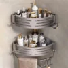 1-2PCS Badezimmer Eckregal mit Kunststoff Haken Handtuchhalter Kein Bohrenraum Aluminium Dusche Lagerregal Badezimmer Organizer