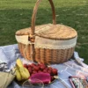 Picknick Obst Lagerung Korb Ostern Haushalt Snack Container Weidenkorb mit Deckel Multi-funktion Weidenkorb Hause Versorgung 1