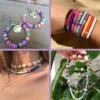 7200-teiliges Set aus Tonperlen für Armbänder, flaches, rundes Polymer-Ton-Perlen-Set, Polymer-Heishi-Perlen mit Charms für Teenager-Mädchen, Kunsthandwerk 5