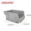 Blei loong Teile Behälter 13,5 stücke 10,5x7,6 x cm/5x4*3 Zoll grau stapelbar Kunststoff Garage Werkzeug Aufbewahrung sbox Container Organizer Behälter 2