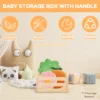 Holz Baby Dusche Korb Schrank Mehrzweck Baby Dusche Korb mit Organizer Baby Lagerung Kiste Haushalt Dekorativ 2