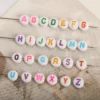 7x4mm Bunte Runde Alphabet Buchstaben Acryl Lose Spacer Perlen für Schmuck Machen Diy Armband Halskette Handgemachte Accessoires 2