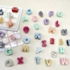 30/50/100 Stück/20 mm große Löcher Acryl Alphabet Buchstaben Perlen für DIY Telefon Kette Schlüsselanhänger Zubehör Materialien Lose Perlen 3