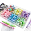 45 teile/los Boxed Farbige Acryl Runde Perlen/Abstandsperlen Gemischt Set Für DIY Schmuck Armband Halskette Ohrring Etc Zubehör 3