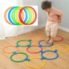 Neue Outdoor-Kinder, lustiges körperliches Training, Sportspielzeug, Gitter-Sprungring-Set, Spiel, 10 Reifen, 10 Anschlüsse für Parkspiele, Jungen und Mädchen 1