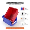 SucceBuy Aufbewahrungsbehälter, 24 Stück, stapelbarer Organizer, 12,7 x 10,2 x 7,6 cm, freistehendes, abgestuftes Regal für Garage, hängender Stapelbehälter 5