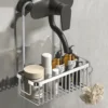 Duschregal, WC-Duschregal ohne Bohrinstallation, Badezimmer-Aufbewahrungskorb für Duschraum und Badeprodukte 3