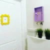 Lila Tür Freunde Schlüssel Halter Holz Box Hängen Schlüssel Holz Aufhänger Lagerung Rack Organizer Regal Hause Wand Dekor Handwerk Geschenk 3