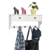 SoBuy FRG178-W Wandschrank Wandgarderobe Wandregal Hängeregal mit 2 Schubladen und 5 Haken MDF