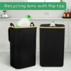 1 Set Küchen-Recycling-Behälter und Aufbewahrungsbeutel, Küchen-Recycling-Behälter, 100 l Flaschen-Recycling-Behälter mit abnehmbaren Tragetaschen, 1