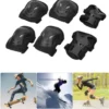 Frauen Männer Ellenbogen Handgelenk Knie Pads Schutz Getriebe Set Skate Roller Radfahren Fahrrad 6 stücke set von rollschuhlaufen eis schutz knie pad 3