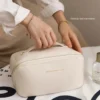 Kosmetik Tasche Neue Tragbare Weibliche Reise Große Kapazität Kulturbeutel Kosmetische Lagerung Tasche Box Tragbare Tote Lagerung Zipper 3