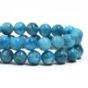 1 strang/lot Natürliche Stein Perlen Blau Apatit Stein Perlen Runde Lose Perlen Für Schmuck Machen DIY Halskette Armband zubehör 3