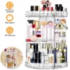 360 °   Rotierender Make-up-Organizer, transparenter Plattenspieler, Lazy Susan Organizer, drehende Kosmetik-Aufbewahrungsvitrine, Kosmetik-Organizer