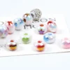20 Stück/40 Stück/100 Stück zufällige Farbe fünfzackiger Stern Herz weiße Eimerperlen großes Loch Perlen Abacus Perlen Acrylperlen 13 mm 3
