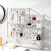 Durchsichtiger Make-up-Aufbewahrungskoffer, staubdichte Kosmetik-Organizer-Box, Hautpflegebehälter, mehrlagige Kosmetikvitrinen mit großem Fassungsvermögen
