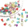 11 x 14 mm, 2–10 Stück, Acryl-Lilie des Tal-Blumenknospenperlen, plattiert mit farbigen losen Perlen, handgefertigte DIY-Schmuckherstellung 5