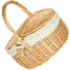 Picknick Obst Lagerung Korb Ostern Haushalt Snack Container Weidenkorb mit Deckel Multi-funktion Weidenkorb Hause Versorgung