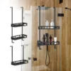 Carbon Stahl Dusche Caddy Hängen Bad Regale Organizer Nagel-freies Shampoo Halter Lagerung Regal Rack Badezimmer Korb Halter