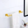 Badezimmer-Hardware-Set aus gebürstetem Gold, Handtuchhalter aus Edelstahl 304, Handtuchring, Toilettenpapierhalter, Kleiderhaken, Badezimmer-Zubehör 3