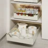 Ausziehbarer Schrank-Organizer, robust, ausziehbar, für Speisekammer, Regale, Besteck, Gewürzflaschen, Schiebeschublade, Aufbewahrungsregal für die Küche 1