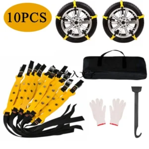 10PCS Motorrad Schnee Kette SUV Fahrzeug Rad Auto Reifen Anti Überspringen Kette Winter Rad Kette Armbänder Schnee Bands Für autos