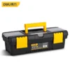 Deli 1 pcs mehrere Spezifikationen Toolbox Doppels chicht Werkzeuge Aufbewahrung sbox mit Griff multifunktion alen tragbaren Tool Organizer 3