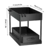 2-stufiger Organizer unter der Spüle, Schiebeschrank, Korb, Organizer, Aufbewahrungsregal mit Haken, hängende Tasse, Badezimmer, Küche, Organizer 6