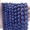 Natürliche Lapislazuli-Steinperlen, runde Abstandsperlen für Schmuckherstellung, DIY-Charms, Armbänder, Halsketten, Zubehör, 4, 6, 8, 10, 12 mm