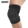 Aolikes 1 Paar Knies chützer für Sport verstellbare schwarz verdickte Schwamms tütze Kniesc honer Sport Anti-Rutsch-Kollision vermeidung Knies chützer 5
