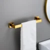 Spiegel Gold Badezimmer Zubehör Sets Wand Halterung Edelstahl Handtuch Bar Quadratischen Handtuch Ring Papier Halter Rose Gold Robe Haken 4