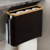 1pc Bad Wc Papier Lagerung Korb Bad Organizer Oxford Tuch Faltbar Mit Abdeckung Tissue Halter Bad Zubehör 2