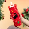 1/2 stücke Weihnachten Isolierte Flasche Edelstahl Vakuum Auslaufsicher Isolierte Tasse Tragbare Im Freien Große Kapazität Wasser Tassen 4