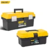 Deli 1 pcs mehrere Spezifikationen Toolbox Doppels chicht Werkzeuge Aufbewahrung sbox mit Griff multifunktion alen tragbaren Tool Organizer 2