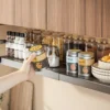 Hängender Aufbewahrungskorb unter dem Regal, verstellbare Breite unter dem Schrank, zusätzliche Aufbewahrungsregale, robuster Slip-in-Körbe-Organizer 4