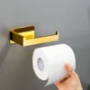 Kein Bohren, Handtuchhalter aus Edelstahl 304, Handtuchring, Papierhalter, Kleiderhaken, verspiegelt, Gold, Silber, Badezimmer-Zubehör-Sets 6