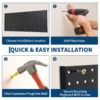 Stecktafelplatten aus Metall, Stecktafel-Wandorganisator mit flexiblem Layout für die Aufbewahrung in der Garage, Werkstatt, Küche und Bastelraum 5