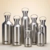 350–2000 ml Edelstahl-Wasserflasche, einwandig, großes Fassungsvermögen, große Mund-Vakuumflaschen mit Deckel, Radfahren, Trinkgeschirr, Sport