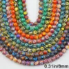8MM Malachit Synthetische Stein Mischfarben Runde Spacer Lose Perlen Für Schmuck Machen DIY Charms Armband Zubehör 45-225 stücke 1